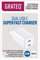 GRATEQ OLOS PD/PPS 2xUSB-C 65W Fast Power Charger 35W