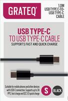 GRATEQ 85060QC USB cable USB 2.0 1 m USB C Black