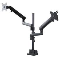 StarTech.com Desk Mount Dual Monitor Arm, Full Motion Monitor Mount for 2x VESA Displays up to 32 (17.6lb/8kg), Height Adjustable, Clamp/Grommet Mount, Mechanical Spring