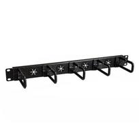 StarTech.com 1U 19 Cable Management Organizer - D Ring Hook Network/Server Rack Cord Manager - Data Center Horizontal Wire Panel with Passthrough Holes w/ Mounting HW - EIA/EC-310-E