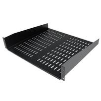 StarTech.com 2U Server Rack Shelf - Universal Vented Rack Mount Cantilever Tray for 19" Network Equipment Rack  AND  Cabinet - Heavy Duty Steel - Weight Capacity 50lb/23kg - 16" Deep Shelf, Black - TA