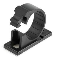 StarTech.com 100 Black Adhesive Cable Management Clips - Network/Ethernet/Office Desk/Computer Cord Organizer - Sticky Cable/Wire Holders - Nylon Self-Adhesive Clamp UL/94V-2 Fire Rated - TAA