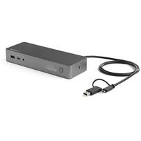 StarTech.com Universal Laptop Docking Station, Hybrid USB-C  AND  USB-A Dock, Dual 4K DP  AND  HDMI, 100W PD, Mac / Windows / Chrome OS, 4x USB 5Gbps Hub, GbE