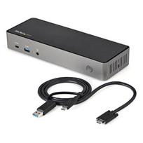 StarTech.com USB-C  AND  USB-A Dock - Hybrid Universal Triple Monitor Laptop Docking Station DisplayPort  AND  HDMI 4K 60Hz - 85W Power Delivery, 6x USB Hub, GbE, Audio - USB 3.1 Gen 2 10Gbps - TAA