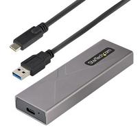StarTech.com USB-C 10Gbps to M.2 NVMe or M.2 SATA SSD Enclosure - Tool-free External M.2 PCIe/SATA NGFF SSD Aluminum Case - USB Type-C  AND  A Host Cables - Supports 2230/2242/2260/2280