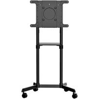 StarTech.com Mobile TV Cart - Portable Rolling TV Stand for 37-70 VESA Display (154lb/70kg) - TV Stand with Shelf  AND  Storage Compartment - Rotate/Tilt Display - Universal TV Mount on Wheels