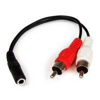 StarTech.com 6-inch Stereo Audio Cable - 3.5mm Female to 2x RCA Male