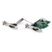 StarTech.com 2-Port PCI Express RS232 Serial Adapter Card - PCIe RS232 Serial Host Controller Card - PCIe to Serial DB9 - 16950 UART - Low Profile Expansion Card - Windows  AND  Linux