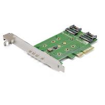 StarTech.com 3-Port M.2 SSD (NGFF) Adapter Card - 1 x PCIe (NVMe), 2 x SATA III M.2 - PCIe 3.0