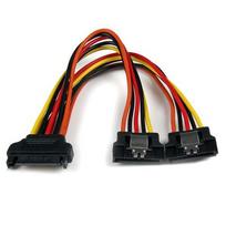 StarTech.com 6-inch Latching SATA Power Y Splitter Cable Adapter - M/F