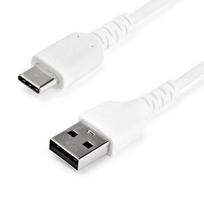 StarTech.com 2m USB A to USB C Charging Cable - Durable Fast Charge  AND  Sync USB 2.0 to USB Type C Data Cord - Rugged TPE Jacket Aramid Fiber M/M 3A White - Samsung S10, iPad Pro, Pixel