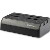 StarTech.com 4-Bay USB to SATA Hard Drive Docking Station, USB 10Gbps, External 2.5  AND  3.5 SSD / HDD Dock, SATA III, Hot-Swap Hard Drive Bay, Top-Loading