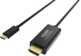 Vision TC-2MUSBCHDMI-BL 2m USB Type-C HDMI Type A (Standard) Black