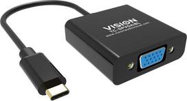 Vision TC-USB-C VGA/BL video cable adapter USB Type-C VGA (D-Sub) Black