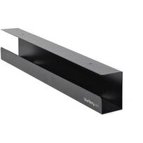 StarTech.com Under Desk Cable Management Tray - Office/Standing Desk Cable Tray Organizer - Desk/Table Mount Holder for Cords/Wire/Power Strip - Computer Cable Manager - 23-1/2L x 4-1/2D
