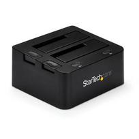 StarTech.com Dual-Bay USB 3.0 to SATA and IDE Hard Drive Docking Station, USB Hard Drive Dock, External 2.5/3.5 SATA I/II/III and IDE (40 pin) SSD/HDD Docking Station, Hot-Swap Hard Drive Bays, Top-Lo