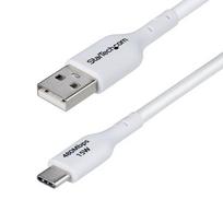 StarTech.com 3m (9.8ft) USB-A to USB-C Charging Cable, Charge  AND  Sync, 3A, USB 2.0, TPE Jacket - White USB Charging Cord