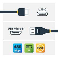 StarTech.com USB-C to Micro-B Cable - Male/Male - 2 m (6 ft.) - USB 2.0