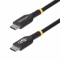 StarTech.com 6.6ft (2m) USB-C Charging Cable, Charge  AND  Sync, 240W (5A) PD EPR, USB 2.0 Laptop Charger Cable, USB-IF Certified, TPE Jacket - Black USB C Charging Cord