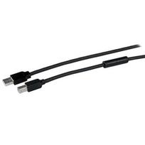 StarTech.com 50ft (15m) Active USB 2.0 A to B Cable, Long USB Printer Cable, 1x USB-A (Male), 1x USB-B (Male) - Black