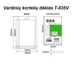 Dėklas vardinei kortelei 4035V, 74x105 mm, dvipusis, vertikalus, skaidrus