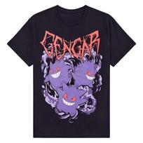 Pokémon Gengar koliažo marškinėliai, Gengar anime marškinėliai, Retro Japonijos vaiduoklis Pokémon XL pink