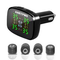 Belaidė automobilio TPMS padangų slėgio stebėjimo sistema su 4 išoriniais jutikliais, spalvotu ekranu, USB išvestimi, skirta kemperiui, visureigiui, MPV, sunkvežimiui, sedanui