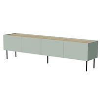 Cama FELLINI televizoriaus spintelė 200x40x52 alyvuogių spalvos + aliejuoto ąžuolo viršus
