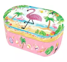 Pecoware Oval music box - Flamingo