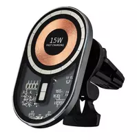 Qualo QTUS-K-15-07 Transparent Car Air Vent Holder with Charging 15W