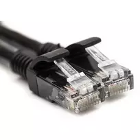 Tinklo Kabelis - Cat5E UTP Pataisymo Laidas 20m Auksu Padengti Jungtys Juodas