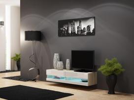 Cama TV stovas VIGO NEW 30/140/40 sonoma/baltas blizgus