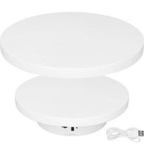 Didelis 40 cm besisukantis stovas 360° tylus sukimosi diskas fotografijai, produktų demonstravimui, didelė apkrova, vitrinos stendas