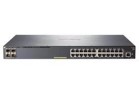 HPE - Aruba Serie - Switch - 2540 24G PoE+ 4SFP+ - verwaltet - 24 x 10/100/1000 (PoE+) + 4 x 10 Gigabit Ethernet / 1 Gigabit Ethernet SFP+ - Desktop, an Rack montierbar, wandmontierbar - PoE+ (370 W)