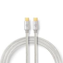 Nedis USB-Kabel | USB 3.2 Gen 1 | USB-C™ Stecker | | 4K@60Hz | 5Gbps | Vergoldet | 1.00 m | rund | Geflochten / Nylon | Aluminium | Verpackung mit Si
