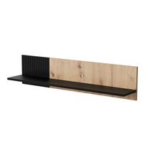 Cama MERCI lentyna 110x20x25 juoda/ąžuolo meistro