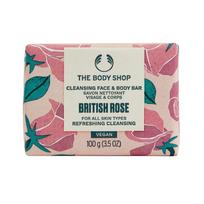 THE BODY SHOP BRITISH ROSE CLEANSING veido ir kūno muilas, 100 g