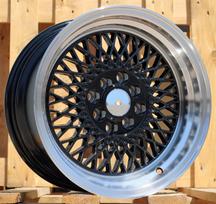 Ratlankis RACINGLINE LU483 R15x7 4x100 ET 25 CB 73.1 (Black Polished Lip)