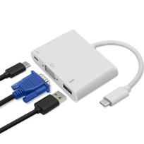 „Qoltec“ USB-C 3.1 3-in-1 adapteris | USB 3.0 | VGA | USB-C 3.1 PD 92 W