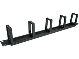 Alantec PK048 1U 19" kabelių organizatorius su šlifotu grometu, 5 plastikiniai laikikliai