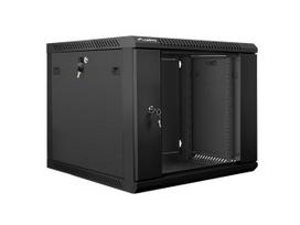 Lanberg sieninis montavimo rack kabinetas 19'' 9U 600x600mm juodas (stiklinės durys)