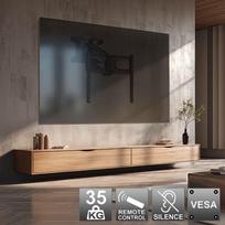 Maclean MC-891 Elektrinis TV Sieninis Laikiklis su Nuotolinio Valdymo Aukščio Reguliavimu 37'' - 70" max. VESA 600x400 iki 35kg virš židinio Patvarus