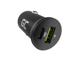 Žaliasis Cell GC PowerRide Nano38 38W 6A 1x USB-C 1x USB-A automobilinis įkroviklis