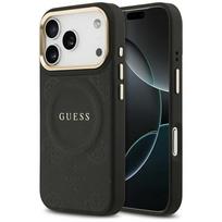 Guess Peony Hot Stamp MagSafe dėklas iPhone 17 Pro - Juodas