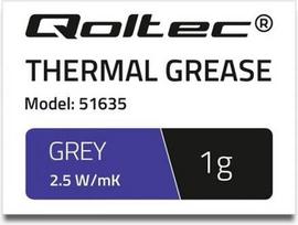 Termo pasta Qoltec Thermal grease 2.5 W / m-K, 1g