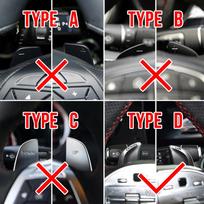 2x Vairo pavarų perjungimo mentelės Mercedes AMG A45 C43 C63 E63 E53 GLC63 GLE53
