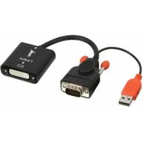 Adapter AV Lindy DVI-I - D-Sub (VGA) + USB-A Black (38184) | 38184 | 4002888381840