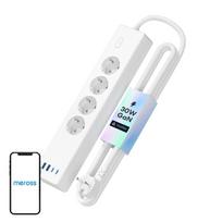 Meross MSP844(EU) išmanusis greito įkrovimo maitinimo lizdas, 4 lizdai + 2x USB-A + 2x USB-C (medžiaga)