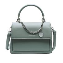 New Chains Bag Lady 'S Small Square Handbag Casual All -Match Female Shoulder Bag Trendy Bag Women Cross Body Bag Girl Black KTY 16X8X21cm juoda