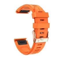 QuickFit 20mm Watch Band For Garmin Fenix Approach S70(42mm)7S Pro Solar/6S 5S Plus Silicone Strap Epix Pro Gen 2 42mm Mk2S Belt QuickFit 20mm oranžinė
